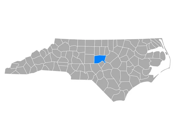 Mapa Chatham Carolina Del Norte — Vector de stock