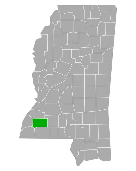 Mapa Agências Imobiliárias Mississippi — Vetor de Stock