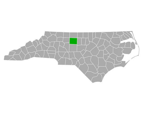 Mapa Guilford Carolina Del Norte — Archivo Imágenes Vectoriales