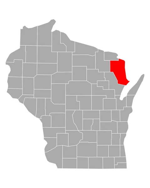 Mapa Marinette Wisconsin —  Vetores de Stock