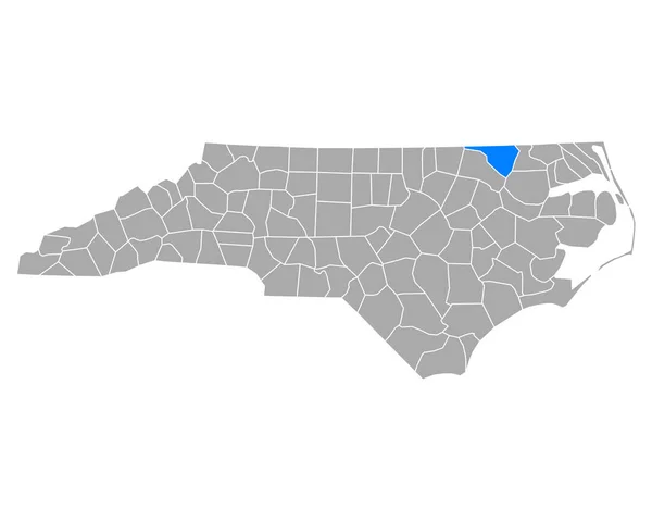 Mapa Sistemas Hidráulicos Carolina Norte — Vetor de Stock