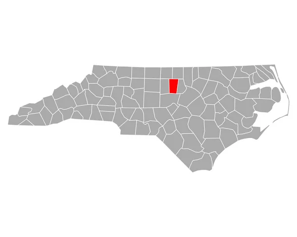 Mapa Laranja Carolina Norte — Vetor de Stock