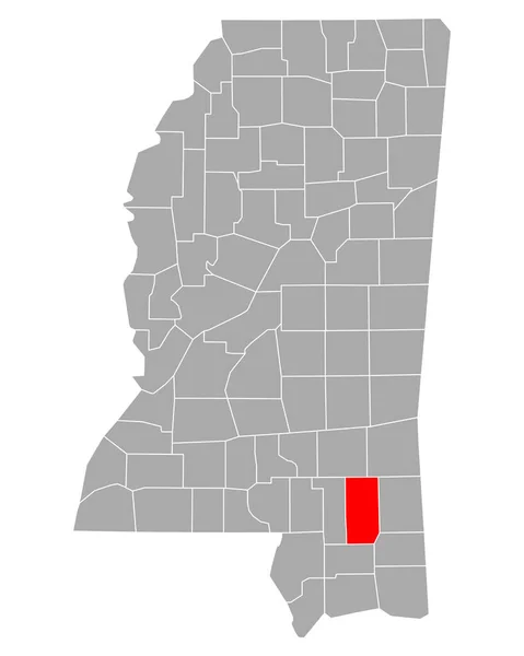 ミシシッピ州地図 — ストックベクタ