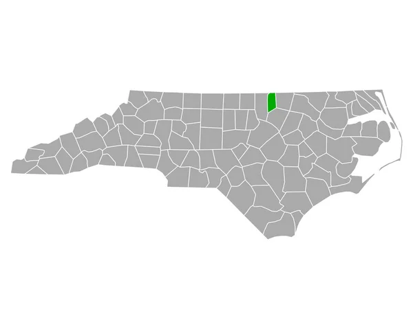 Mapa Vance Carolina Norte — Vetor de Stock