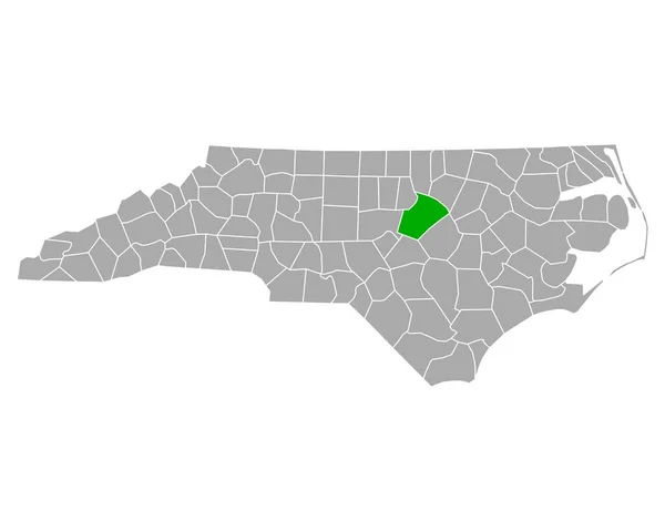 Kaart Van Wake North Carolina — Stockvector