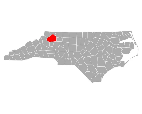 Mapa Wilkes Carolina Norte — Vetor de Stock