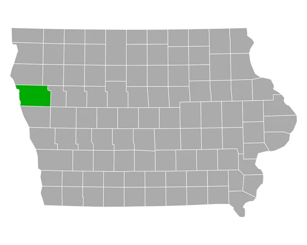 Mapa Woodbury Iowa — Archivo Imágenes Vectoriales