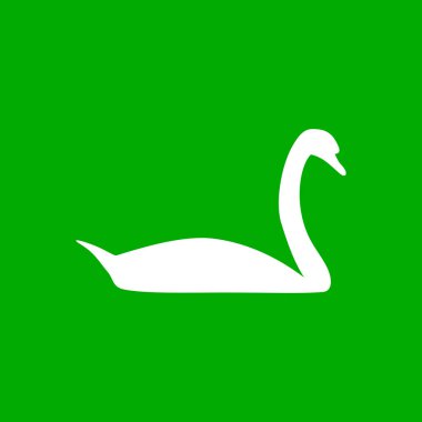 Vektör gösterimi olarak kuğu ve arkaplan