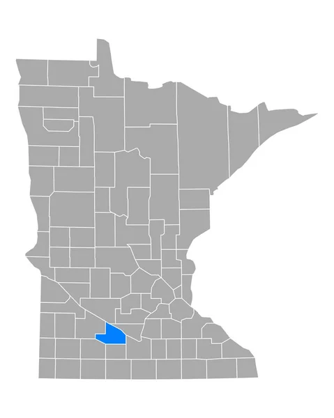 Kaart Van Brown Minnesota — Stockvector