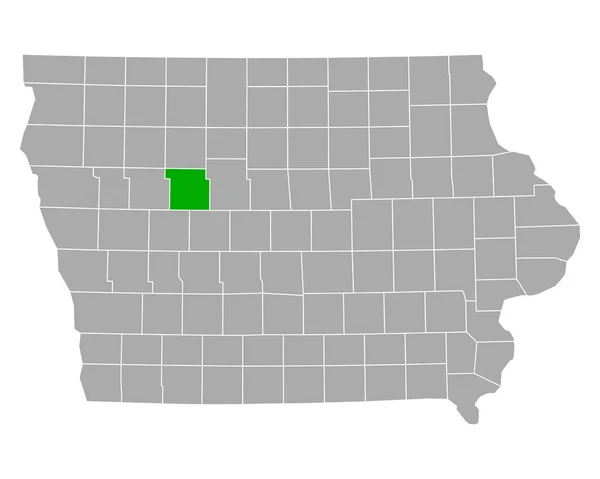 Mapa Caldeiras Iowa —  Vetores de Stock