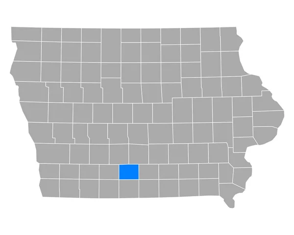 Mapa Clarke Iowa — Archivo Imágenes Vectoriales