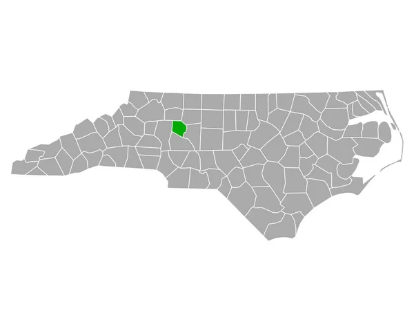 Kaart Van Davie North Carolina — Stockvector