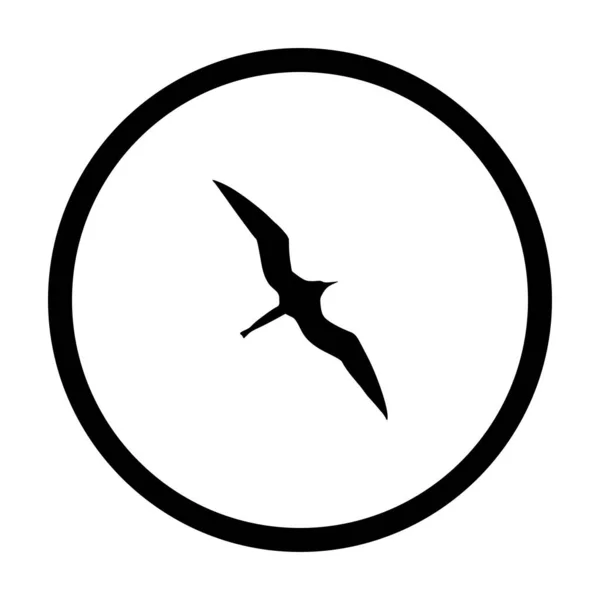 Frigate Uccello Cerchio Come Illustrazione Vettoriale — Vettoriale Stock