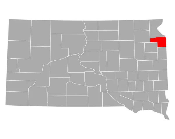 Карта Гранда Южной Дакоте — стоковый вектор