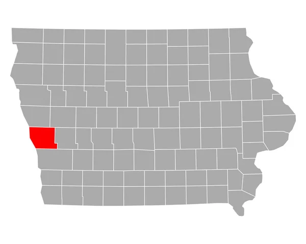 Kaart Van Harrison Iowa — Stockvector