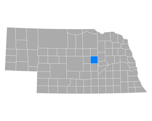 Karte Von Greeley Nebraska — Stockvektor