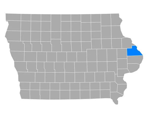 Jackson Iowa Haritası — Stok Vektör
