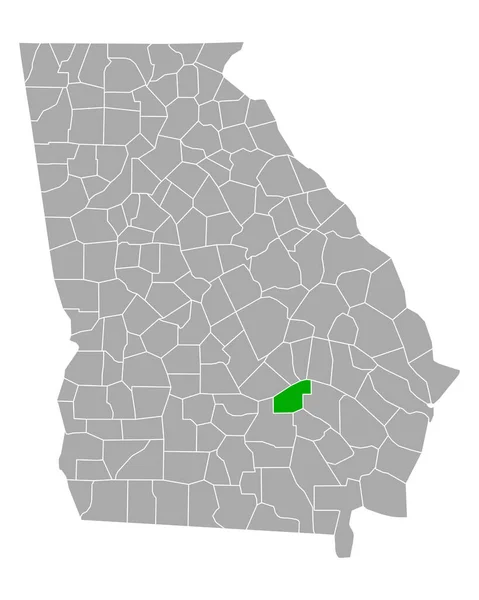 Mapa Jeff Davis Geórgia —  Vetores de Stock