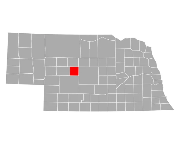 Carte Logan Nebraska — Image vectorielle