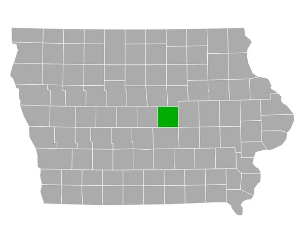 Kaart Van Marshall Iowa — Stockvector