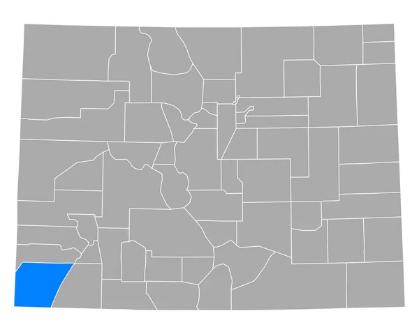 コロラド州のモンテズマ州地図 — ストックベクタ