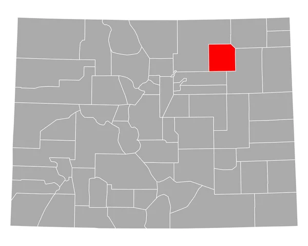 Karta Över Morgan Colorado — Stock vektor