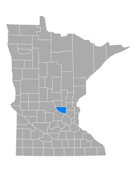 Kaart Van Sherburne Minnesota — Stockvector