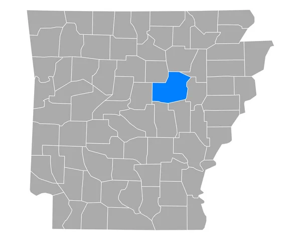 アーカンソー州の白の地図 — ストックベクタ