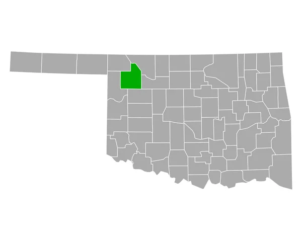Карта Вудворда Оклахомі — стоковий вектор