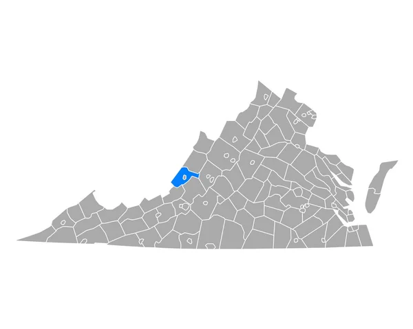 Kaart Van Alleghany Virginia — Stockvector