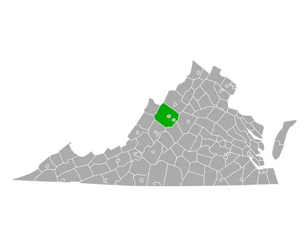 Kaart Van Augusta Virginia — Stockvector