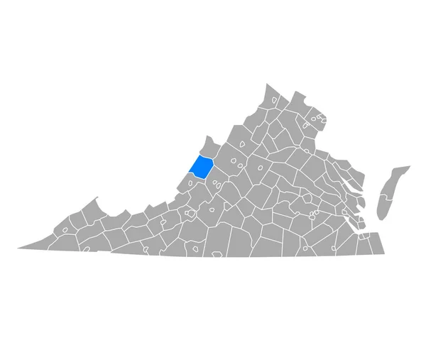 Mapa Banheiros Virginia — Vetor de Stock