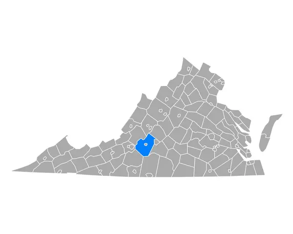 Χάρτης Του Μπέντφορντ Στη Βιρτζίνια — Διανυσματικό Αρχείο