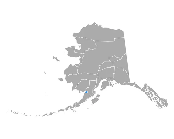 Karte Von Bristol Bay Alaska — Stockvektor