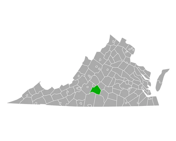 Mapa Campbell Virginia — Archivo Imágenes Vectoriales