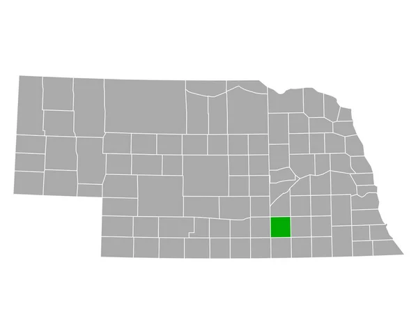 Mapa Argila Nebraska — Vetor de Stock