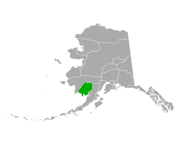 Mapa Dillingham Alaska — Vetor de Stock