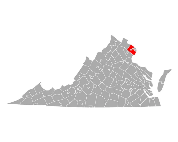 Karte Von Fairfax Virginia — Stockvektor