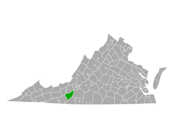 Χάρτης Των Floyd Στη Βιρτζίνια — Διανυσματικό Αρχείο