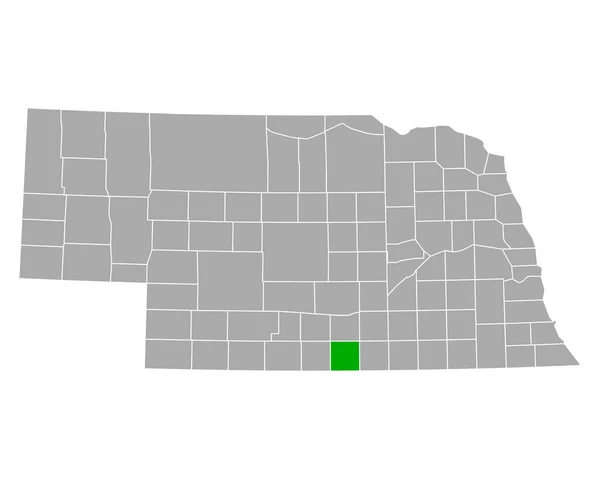 Kaart Van Franklin Nebraska — Stockvector