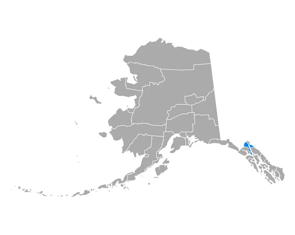 Alaska Daki Haines Haritası — Stok Vektör