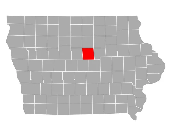 Mapa Hardin Iowa — Vector de stock