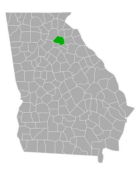 ジョージア州のジャクソン地図 — ストックベクタ