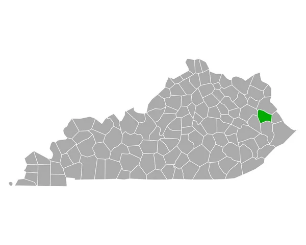 Karte Von Johnson Kentucky — Stockvektor