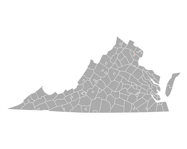 Mapa Manassas Parku Virginii — Stockový vektor