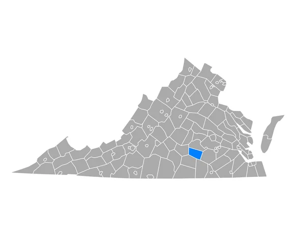 Mapa Nottoway Virginia — Vetor de Stock