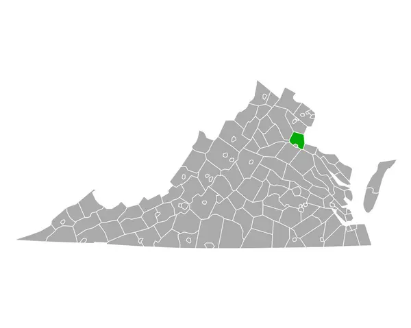 Mapa Hospedagem Gerenciada Virginia — Vetor de Stock