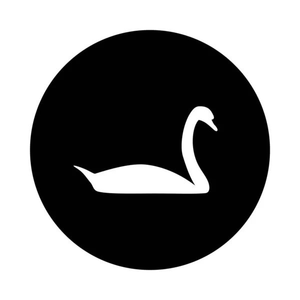 Cisne Círculo Como Ilustración Vectorial — Archivo Imágenes Vectoriales