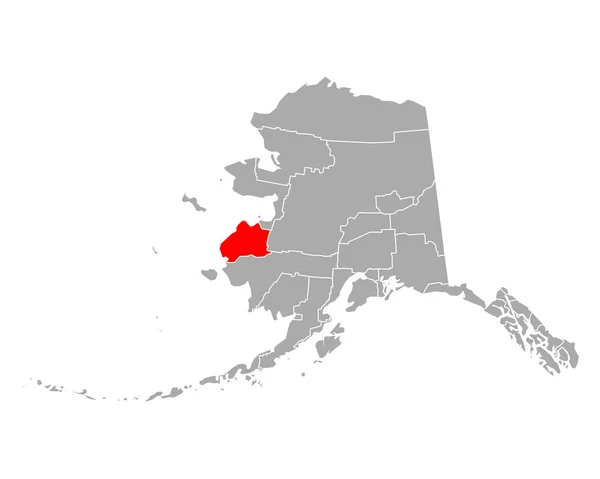Χάρτης Του Wade Hampton Στην Αλάσκα — Διανυσματικό Αρχείο