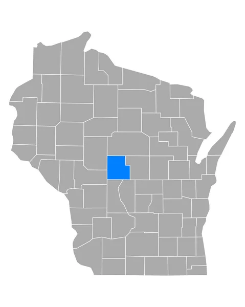 Karta Över Trä Wisconsin — Stock vektor